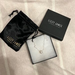 Lizzy James- Camille Sterling Silver Necklace with Large Freshwater Pearl